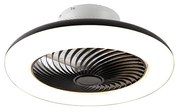 Mennyezeti ventilátor fekete 55,5 cm LED-del, fényerőszabályzóval és távirányítóval - Clima
