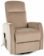 Leto dönthető bársony fotel bézs