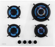 Klarstein Goldflame 4, gázfőzőlap, 4 sárgaréz égő, üvegkerámia