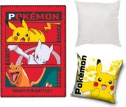 Pokémon Battle Electro polár takaró, párnahuzat és párna szett 3 db-os