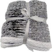 Bárány takaró Mramor fekete, 150 x 200 cm