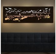 Li-Go 4778/A/4 - LED fali dekoráció LED/10W/5V 30000 mAh 120x40 cm tölgy