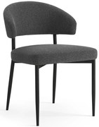 MAZZONI EXPORT IRIS Antracitszürke [Sötétszürke] (Monza 130 szövet) - MODERN LOFT BOUCLÉ KÁRPITOZOTT SZÉK NAPPALIBA/ÉTKEZŐBE