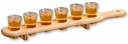 Kesper 68281 Pálinkás tálca 6 pohárral, 45 x 6,5cm