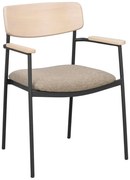 Bézs-natúr színű étkezőszék szett 2 db-os Maymont – Rowico