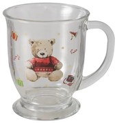 Karácsonyi macis üveg bögre 490 ml