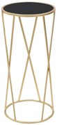 Glam Simple fekete-aranyszínű tárolóasztal, magasság 75 cm - Mauro Ferretti