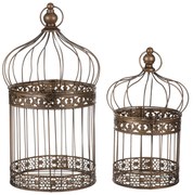 Vask fém ketrec szett, 2 db, réz