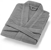 Szürke pamut fürdőköpeny M Mia Waffle - Foutastic