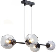 Csillár zsinóron LATIL 4xE27/60W/230V fekete