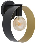 Fali lámpa HAPPY 1xE27/60W/230V fekete/arany