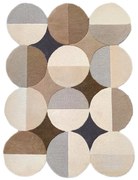 Szürkésbézs kézi szövésű gyapjú szőnyeg 200x290 cm Mia Ellipse – Flair Rugs