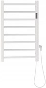 Gamma Erga Pago, elektromos radiátor 500x800 mm digitális termosztáttal álló vagy falra szerelhető, 200W, matt fehér, ERG-LAV-GRZE-E-ST88080500-WH