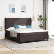 Boxspring Ágy Matrac nélkül Sötétbarna 180x200 cm Szövet