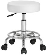 Casaria® Szék kerekeken 50x51-65 cm - fehér
