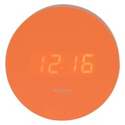 Karlsson 5981OR dizájner LED óra ébresztővel, narancssárga, átmérő 9 cm