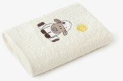 Goldea gyermek frottír törölköző - kisbárány krémszínű alapon 30 x 50 cm