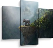 Kép - Az elefánt a Taj Mahal tetején (90x60 cm)