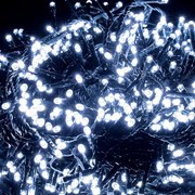 1500 LED-es BOA fényfüzér, kültéri-beltéri hálózati, időzíthető 6/18 órás, 8 féle fényjátékkal, hideg fehér, 30 m, IP44