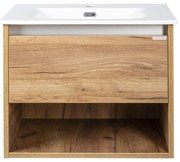 TMP NORD CRAFT 60 fali függesztett fürdőszobabútor - SKY E-8099-60 porcelán mosdóval- 61 x 46 cm