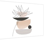 Kép - Vonal művészeti virágok N⁰1 (90x60 cm)