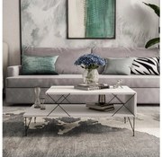 Kávésasztal LOIRE 40x100 cm fehér