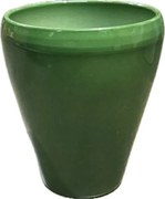 kerámia orchidea kaspó, zöld, 17x14 cm