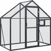 vidaXL antracitszürke alumínium madárház 179x100x185 cm