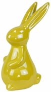 Húsvéti dekoráció Sárga nyuszi, kerámia, 8,3 x14,3 x 6 cm