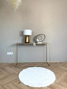Vajpuha kerek shaggy sebano Fehér (white) 67x67