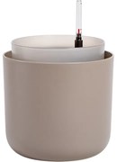 Plastia Tolita önöntöző virágtartó, barna, átmérő: 19 cm, 19 cm átmérőjű