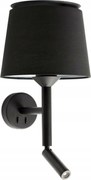 Faro Savoy fali lámpa fekete olvasólámpával, E27, Led, IP20