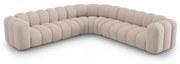 Bézs zsenília moduláris sarokkanapé Lupine – Micadoni