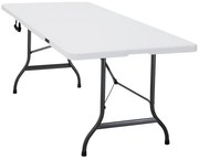 Casaria® Fehér összecsukható asztal - 183x76cm