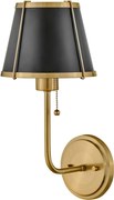 Hinkley lighting klasszikus fali lámpa clarke fekete sárgaréz elshk-clarke1-br-bk