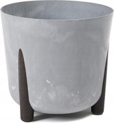 Virágtartó műanyag szürke Lamela 21 cm