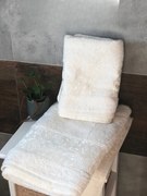 Bambusz törülköző - fürdőlepedő Cream A törülközők mérete: Törülköző 50x90 cm