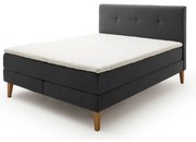 Antracitszürke boxspring ágy 180x200 cm Stockholm – Meise Möbel