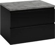 Függő fürdőszobaszekrény fekete 80x50cm mosdópulttal