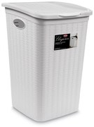 STEFANPLAST Elegance szennyeskosár 50 L, fehér