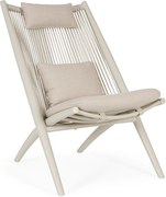 Bézs fém kerti fotel Aloha – Bizzotto