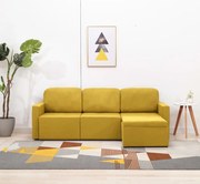 3-személyes sárga elemes szövetkanapé