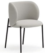 Világosszürke kárpitozott étkezőfotel szett 2 db-os Mogi – Teulat