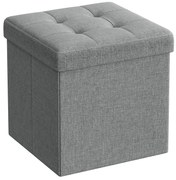 Tárolóhelyes taburet OTTOMAN 30x30 cm, szürke