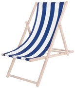 Kerti napozóágy kék/fehér/bükk