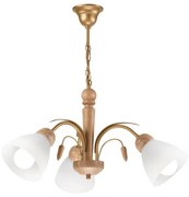 Lamkur Csillár láncon TULIP 3xE27/60W/230V Tölgy LM-3.24 OAK