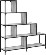 vidaXL 4 szintes szürke sonoma szerelt fa könyvespolc 139x33,5x149 cm