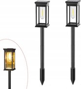 2x Napelemes kerti lámpa Meleg vízálló napelemes kerti dekoráció