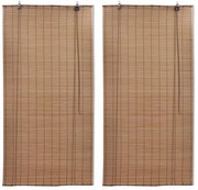 2 db barna bambusz redőny 120 x 220 cm