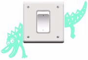 Foszforeszkáló matrica kapcsolóra "Krokodil" 10x13 cm